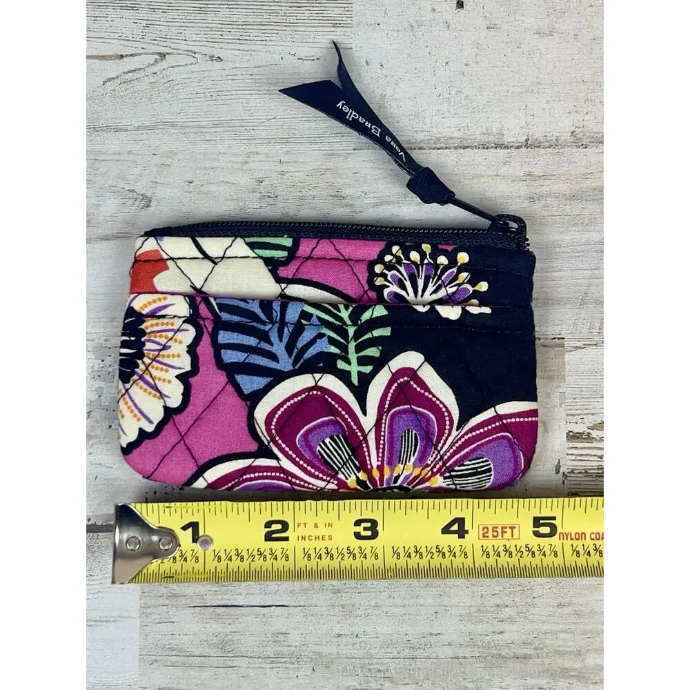 Vera Bradley Women's Cotton Zipper Multicolor Floral Coin Purses Wallet Small - Picture 6 of 7